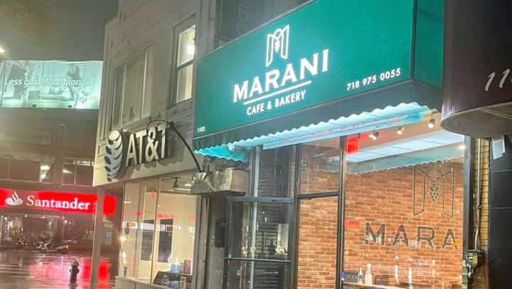 Restaurant front for Old Marani in Brooklyn.