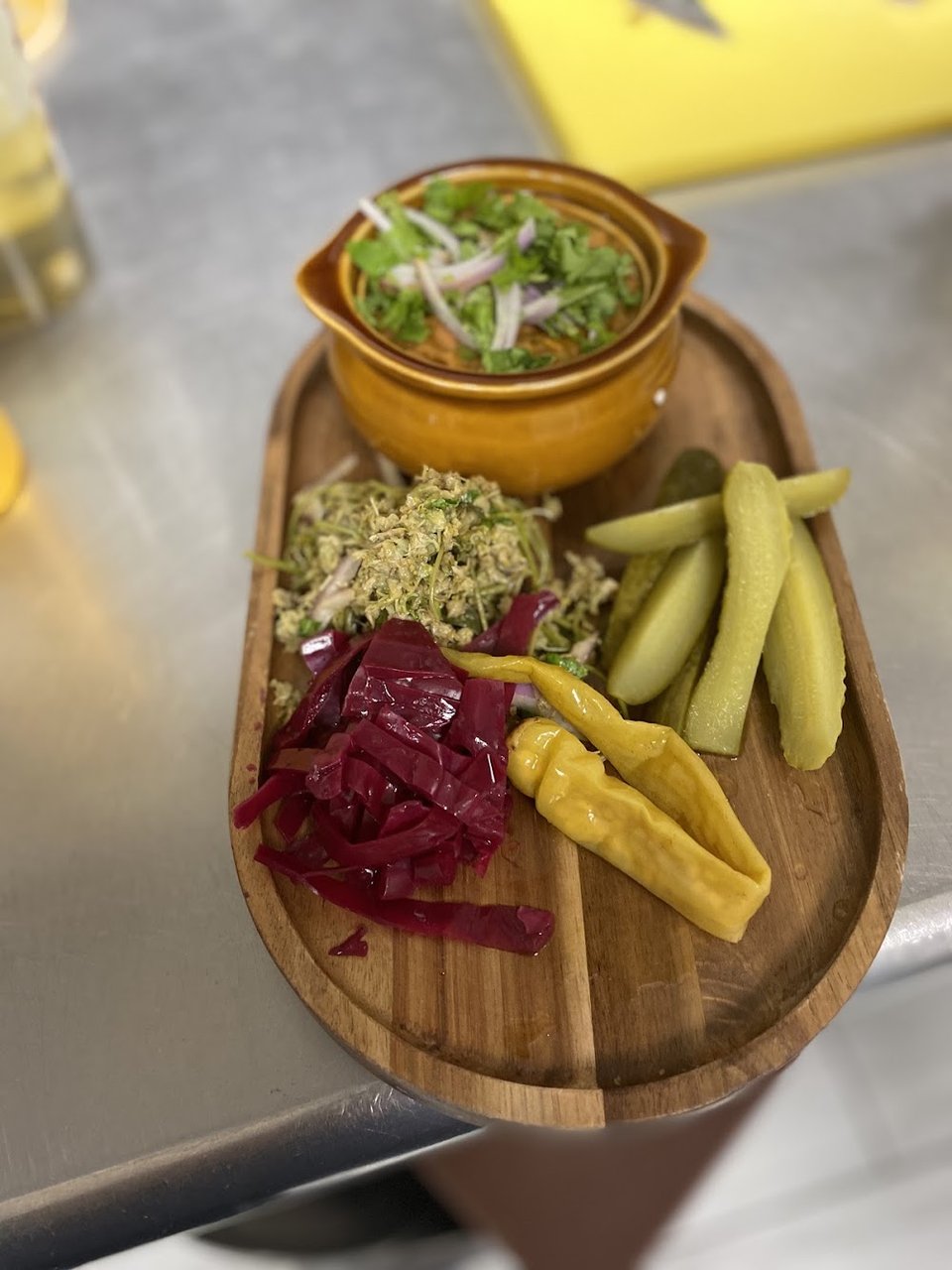 Beans with Pickles in Georgian Style
